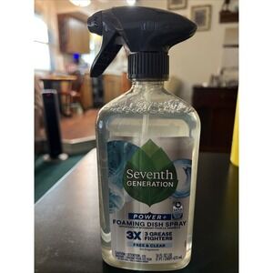 Seventh Generation Foaming Dish Spray 3X Grease Fighters Free & Clear 16 Fl. ...